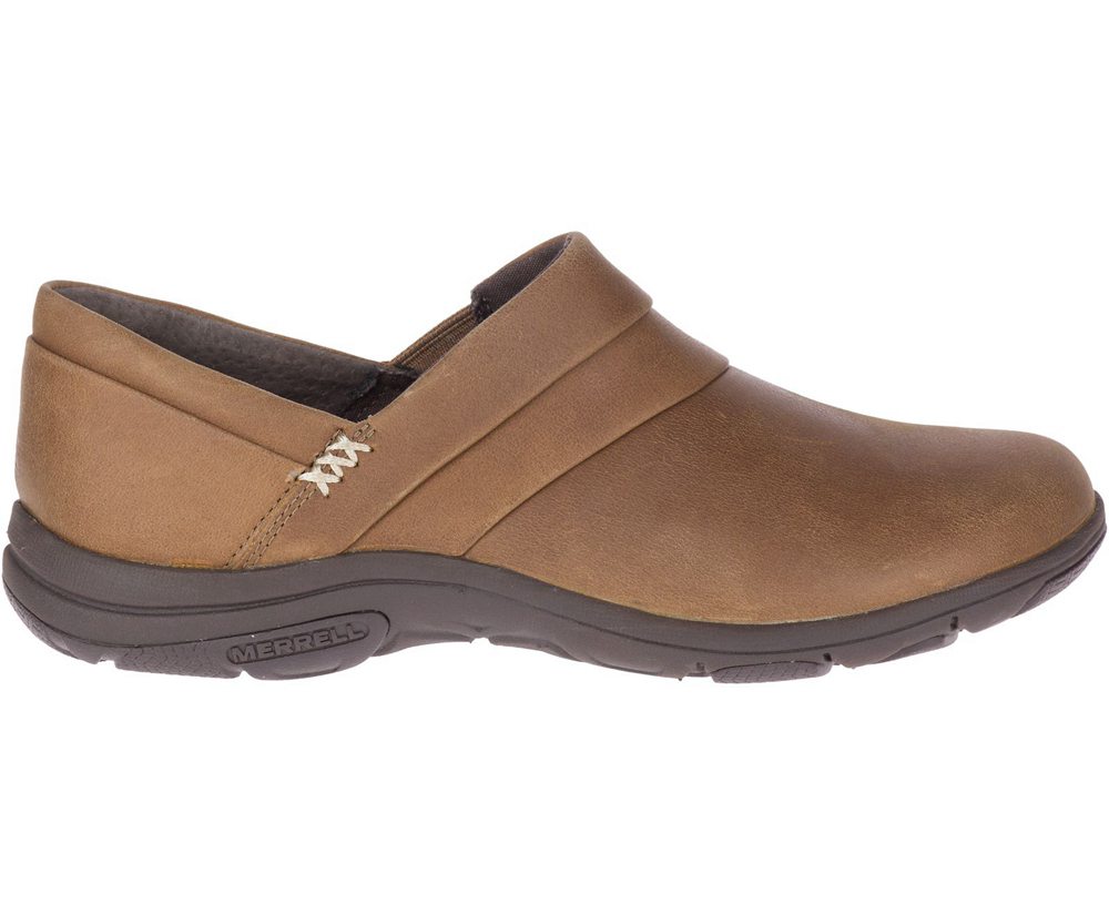 Merrell Slip Ons Brown - Dassie Stitch - Womens 60GBNOCJK